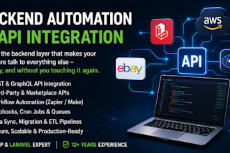 craft backend automation and API integration in PHP laravel
