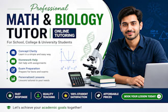 teach mathematics and biology online