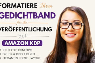 formatiere ihren gedichtband fur die veroffentlichung auf amazon KDP