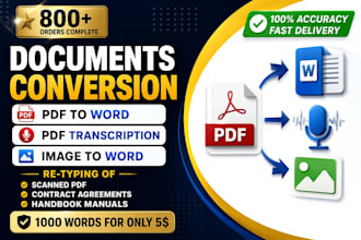 convert PDF to word or word to PDF professionally