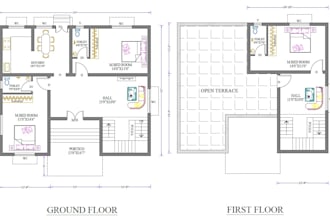 design the 2d and 3d house plan in your ideas useing software autocadd and revit