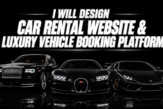 design car rental website or car dealership booking platform