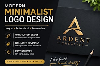 design a modern minimalist business logo for your brand