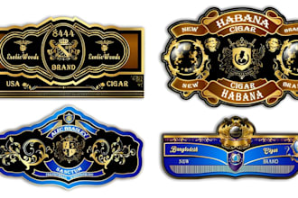 do a premium cigar band, logo, label and cigar box design