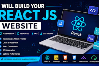 build a responsive react js website or web application
