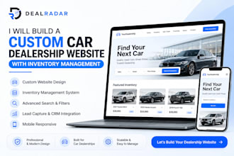 build a custom car dealership website with inventory management