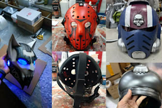3d print and paint custom 3d mask 3d helmet cosplay anime mask armor printing