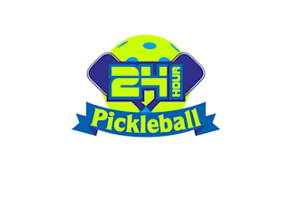 design powerful modern indoor pickle ball facilities logo