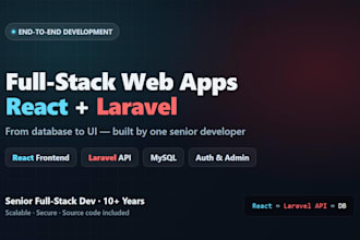 build a full stack web app with react and laravel