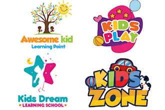 design childcare daycare education school baby store children toyshop kids logo