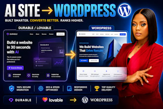 convert your durable, lovable, or replit ai website to wordpress or wix