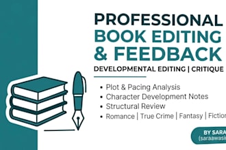 developmental edit and critique your novel or manuscript
