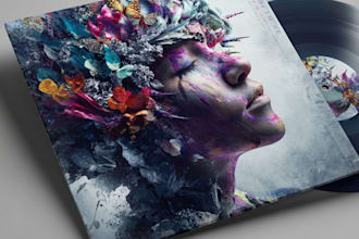 design stunning anime album cover art