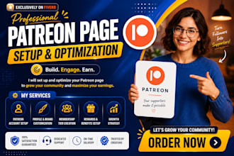do complete patreon page setup and management