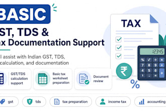 assist with indian gst, tds, tax calculation, and documentation