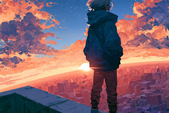 draw unique anime or cartoon album cover art
