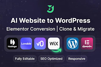 copy clone convert hostinger ai, replit, durable, lovable ai or wix to wordpress