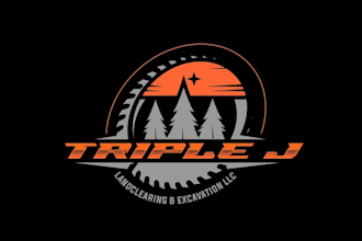 design unique land clearing company logo