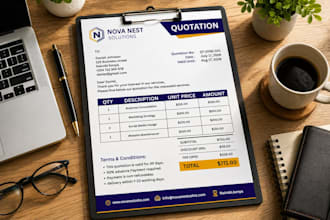 design a professional editable quotation template in canva