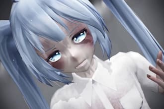 create, edit, rig 3d vtuber, vrchat, anime, mmd, fursona, facial expressions vrm