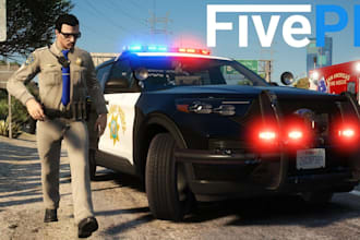 develop fivepd, lspdfr and nopixel inspired police rp server for fivem