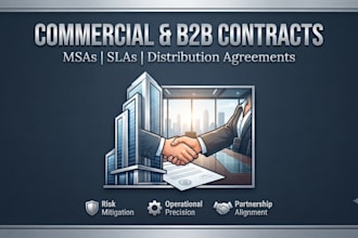prepare legally structured commercial contracts and b2b agreements