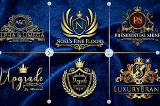 create your existing logo in a luxurious gold or silver style