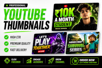 create premium thumbnails for your youtube channel