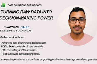 do data cleaning, formatting and analysis in excel