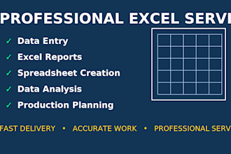 do data typing and excel work