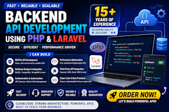 develop backend apis using PHP laravel