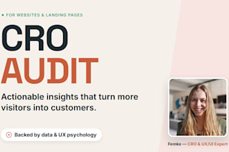 do a cro audit of your user flow with concrete advice