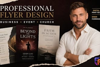 design professional flyers, posters and event advertisements