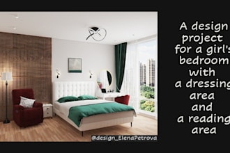create a professional interior moodboard, space plan, a complete design project
