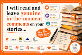read carefully and comment on your wattpad or inkitt stories