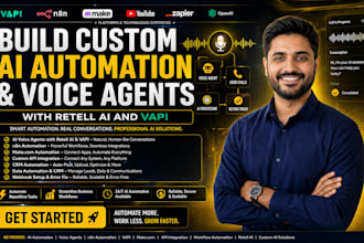 retell vapi ai voice agent n8n automation make com build custom api integration