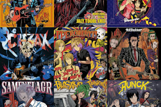 draw anime album cover art for bands and musicians