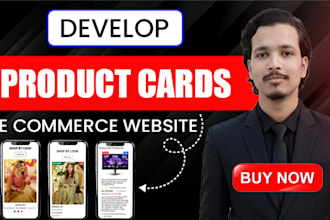 develop responsive ecommerce product cards for tech websites