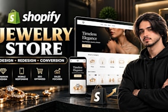 create a luxury shopify jewelry website or jewelry shopify store