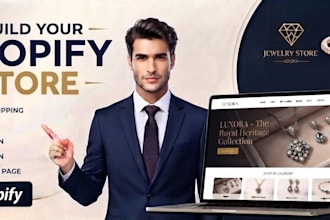create a luxury shopify jewelry website or jewelry shopify store