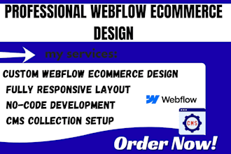 do webflow ecommerce design no code responsive developer wordpress website