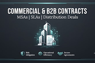 prepare legally structured commercial contracts and b2b agreements