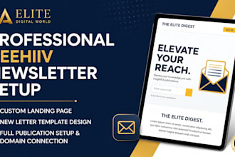 design beehiiv or klaviyo newletter and survey design, landing page design