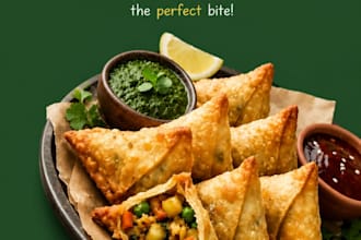design food menu, bakery ads and restaurant social media posts