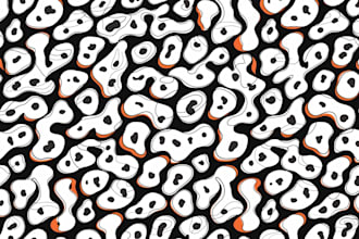 design a seamless repeating pattern design of animal print