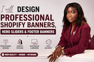 design professional shopify banners, hero sliders, footer banners