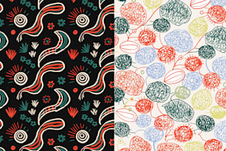 design seamless hand drawn patterns designs, textile prints