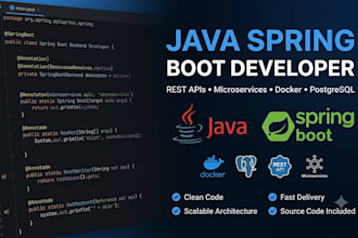 develop java spring boot microservices and rest apis