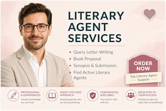 write query letter, book proposal, synopsis and submit book to literary agents