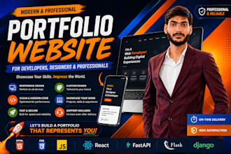 create a modern personal portfolio website